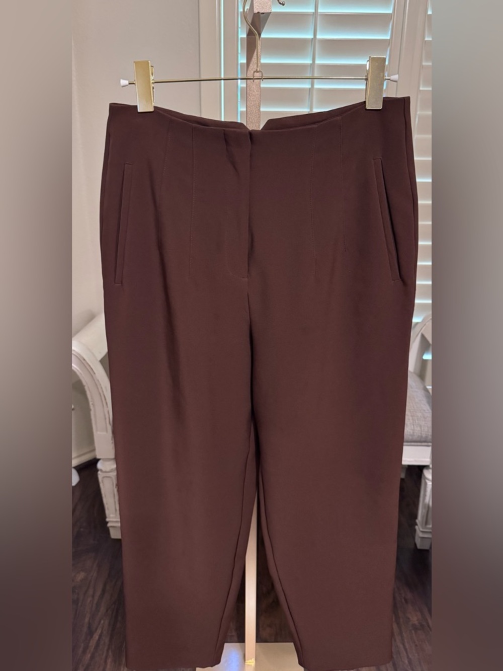 Worthington Brown Tailored Straight-Leg Pants